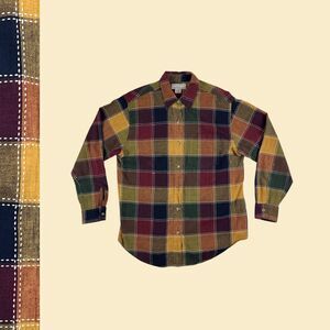 90s geometric M womens shirt, vintage Dressbarn burgundy & blue block shirt